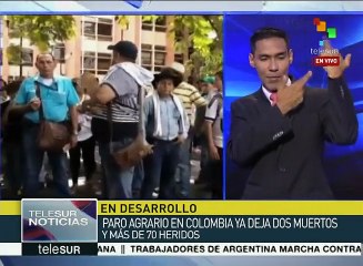 Colombia: dos muertos y 135 heridos por represión contra Minga Agraria