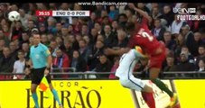 Bruno Alves CRAZY KICK Harry Kane at England vs Portugal 0-0 2016