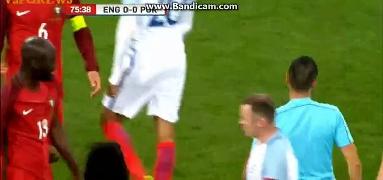 Danillo horror foul on Wayne Rooney - England 0-0 Portugal - 02-06-2016