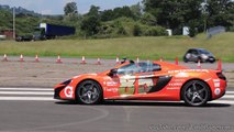 Supercars Accelerating on Top Gear Runway : 650S, Scuderia, Ford GT...