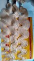 superior quality brazilian virgin hair body wave color blond 613#