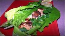 Recipe Ginger Chicken and Peanut Sauce Wraps