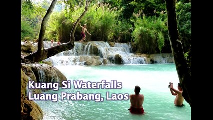 Kuang Si Waterfalls and Jumping from the Tree   Luang Prabang Laos