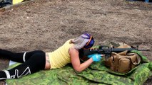 Cailie Fischer Shooting the AR 15 for the Fist Time