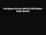 Read Books Ford Ranger Pick-ups 1993 thru 2008 (Haynes Repair Manual) PDF Free