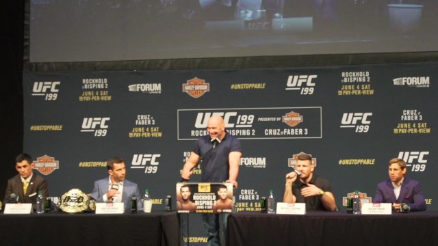 Michael Bisping and Luke Rockhold trash talk through UFC 199 press conference