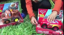 Disney Cars Toys GIANT EGG SURPRISE OPENING Lightning McQueen Tow Mater Power Wheels kids Video 2