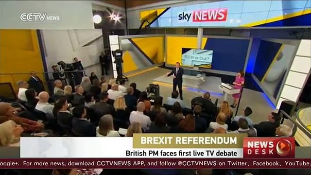 British PM David Cameron faces first live TV debate