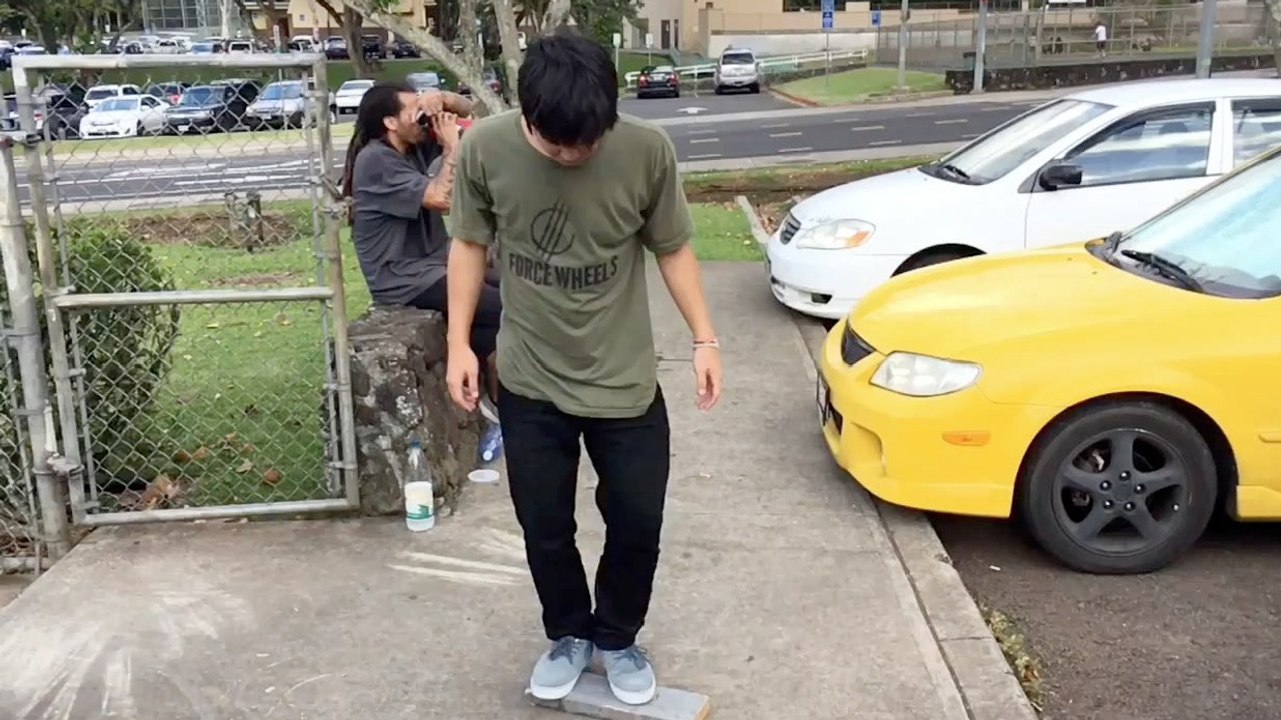 Extreme Skating on Plank of Wood and VHS Tape