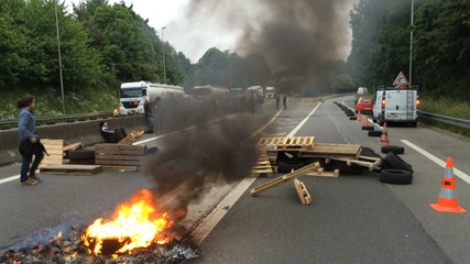 Loi Travail : la pénétrante de Lorient bloquée