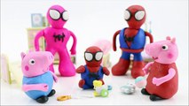 Peppa Pig Stop Motion Play Doh! Peppa Pig Family Crying! Spiderman Play Doh Stop Motion