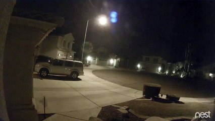 Chute d'une météorite de nuit dans l'Arizona