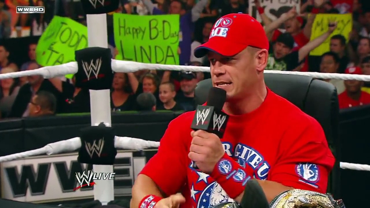 Contract signing CM Punk vs John Cena at Summerslam 2011 for the undisputed wwe champ