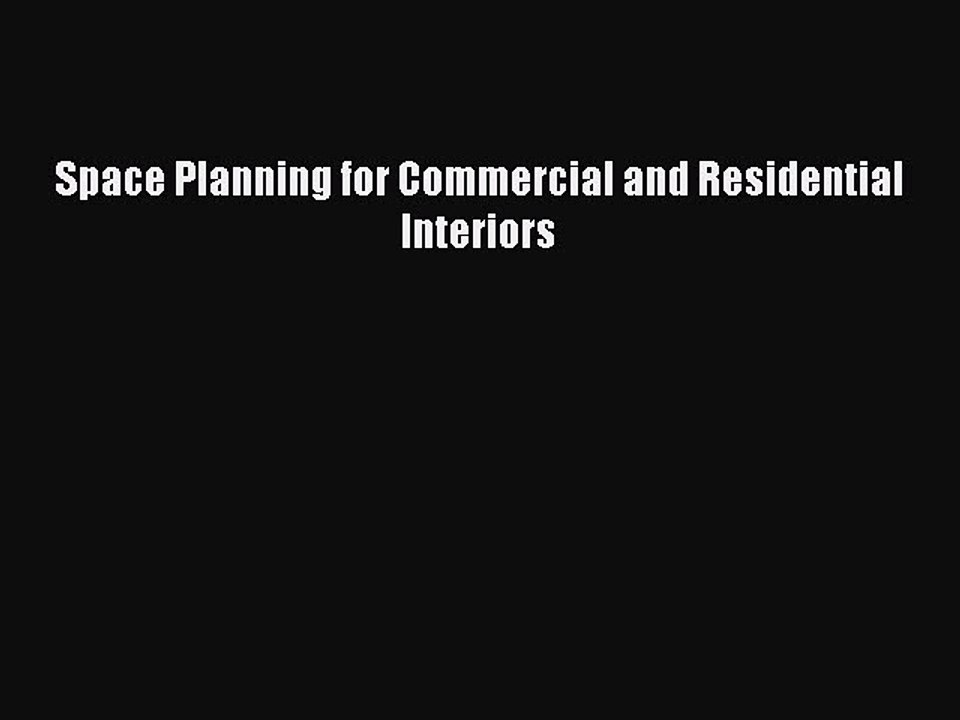 PDF Space Planning for Commercial and Residential Interiors [PDF] Full Ebook