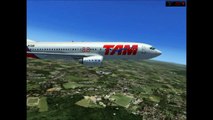 Fsx pouso emergencia!! 737-800 Tam HD FULSSCREN