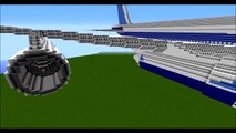 Minecraft énorme avion (airplane) Boeing 747