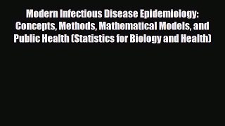 PDF Modern Infectious Disease Epidemiology: Concepts Methods Mathematical Models and Public