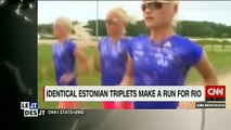 Estonie : Des soeurs triplés se lancent dans les JO et courent... ensemble ! Regardez