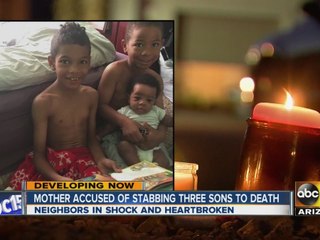 Neighbors honor stabbing victims with memorial