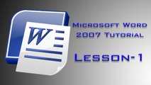 Lesson-1: How to create and save documents in Microsoft Office Word 2007