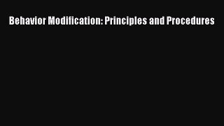 Read Books Behavior Modification: Principles and Procedures PDF Free