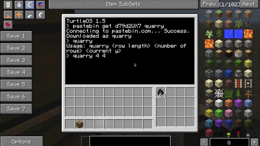 Minecraft Computercraft: Efficient Turtle Quarry - Video Dailymotion