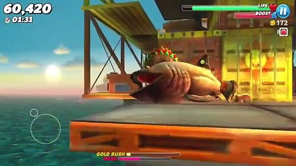 Hungry Shark World: how to get past the oil drill(Arabian sea)