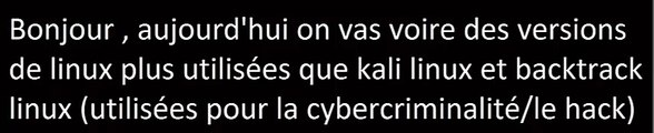 Les meilleures versions de linux utilisées pour le hack