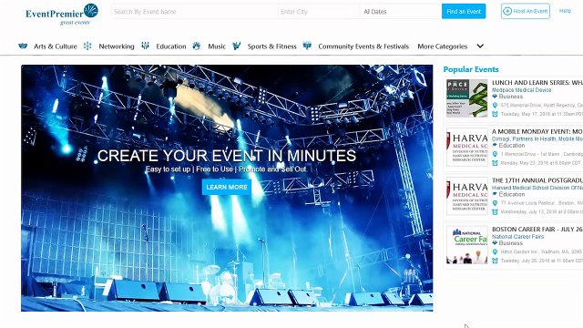 EventPremier Platform - Watch a 1.50.sec walkthrough of our platform