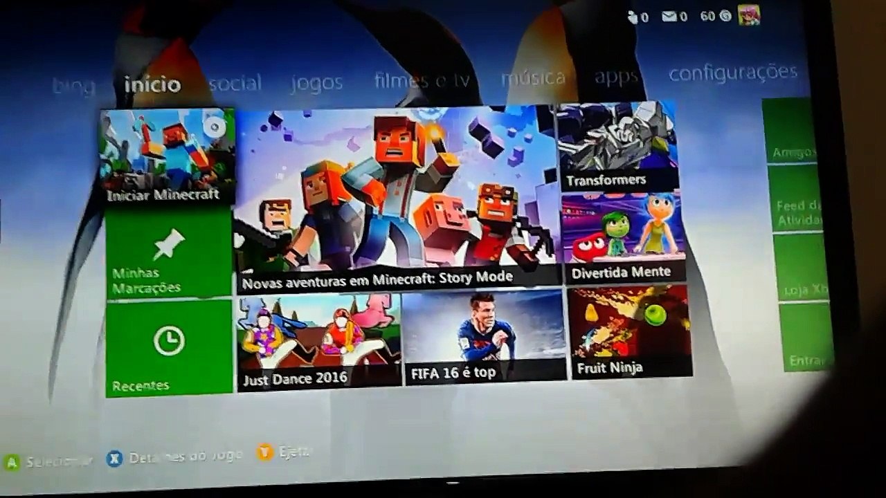 Jogar de 2 controles no minecraft xbox 360 edition