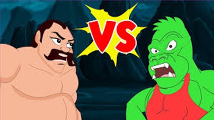 Finger Family Collection _ Crazy Green Gorilla Vs Jumbo Man And More _ Edtelugu