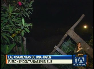 Encuentran osamentas de una joven en el sur de Quito