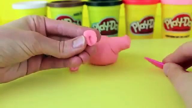 Play Doh Peppa Pig How To Make Peppa Pig with Play Dough 3D Peppa Pig Playdough Figure DisneyCarToys