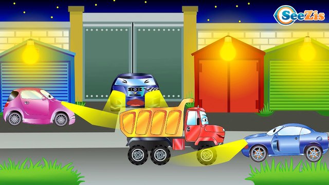 Cars Cartoon for children. Truck and Fire Truck. City without electricity. Funny Cars for kids
