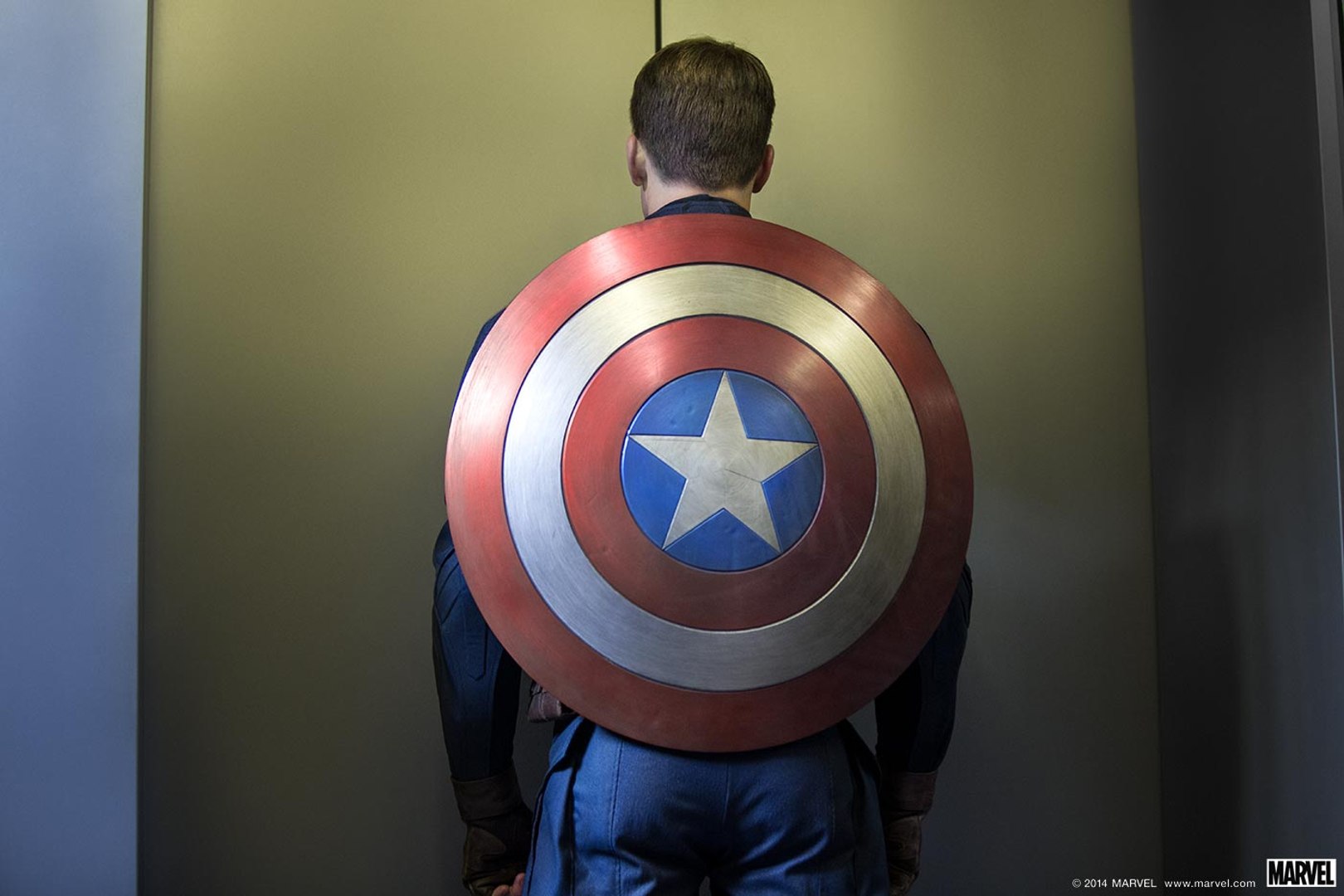 Captain America The Winter Soldier Elevator Scene Chris Evans