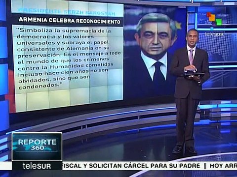 Armenia celebra reconocimiento alemnán del genocidio armenio