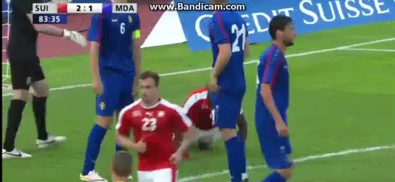 Xherdan Shaqiri incredible MISS - Switzerland 2-1 Moldova 03.06.2016