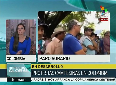 Colombia: rechaza Santos reunión con voceros del paro agrario nacional