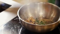 Roasting Mushrooms In a Frying Pan. - Stock Footage | VideoHive 15148613