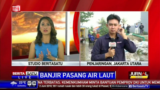 Banjir di Perumahan Pantai Mutiara Penjaringan Berangsur Surut