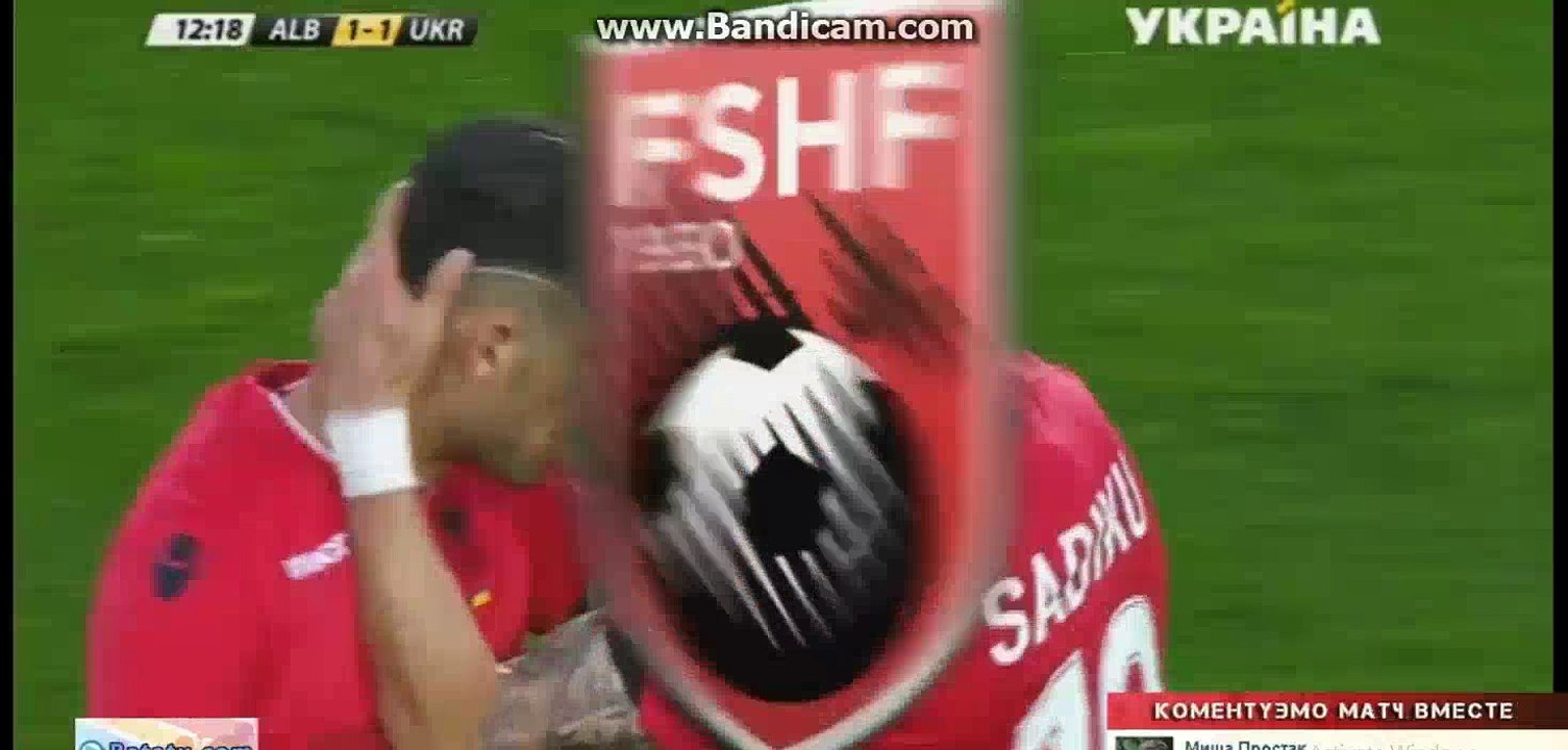 Armando Sadiku Goal Albania 1-1 Ukraine 03-05-2016