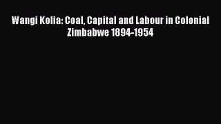 Read Wangi Kolia: Coal Capital and Labour in Colonial Zimbabwe 1894-1954 Ebook Free