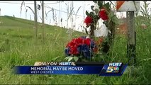 Is utility worker's memorial distracting to drivers Township to decide