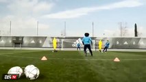 Keylor Navas Amazing Scorpion Save vs Marcelo!! - Real Madrid Training 2016 HD