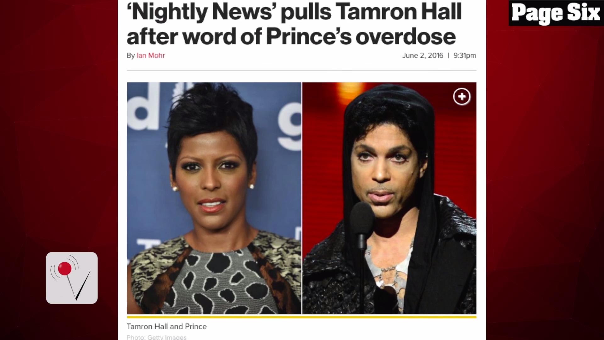 'Nightly News' Yanks Tamron Hall After Word of Prince's Overdose