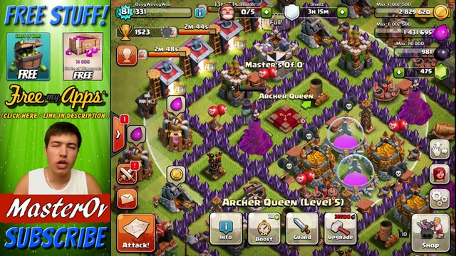 1 ARCHER QUEEN + 15 HEALERS RAID Clash Of Clans MAX Town Hall 9 - Part 1