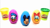 Play Doh Mickey Mouse Surprise Eggs Kinder Donald Duck Toys for Kids Children Suprise Eggs Clubhouse