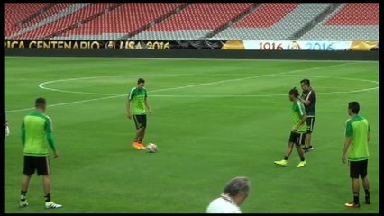 México entrena para superar a Uruguay en su encuentro durante Copa América