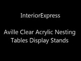 InteriorExpress Aville Clear Acrylic Nesting Tables Display Stands