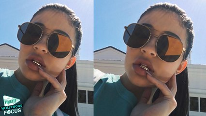 Kylie Jenner Flaunts New Gold Grill in Sexy Snap